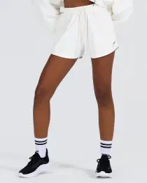 Shorts Growth moletinho off white manuscrito
