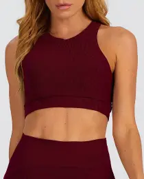 Top malha canelada 2 tons