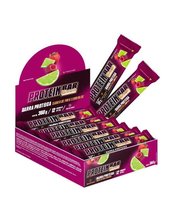 Protein Bar Sabor Pink Lemonade 30g - Display C/ 12 Un