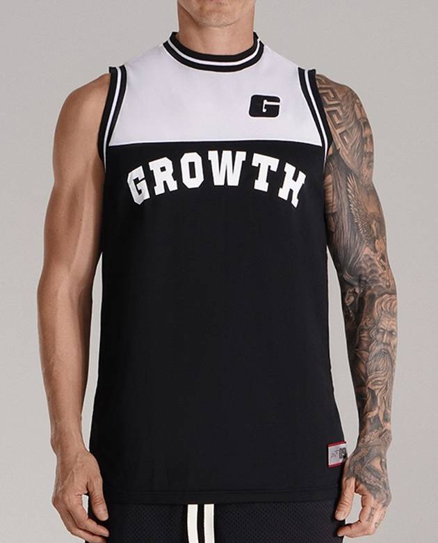 Regata Basquete Branca Com Preto Growth Desde 2009
