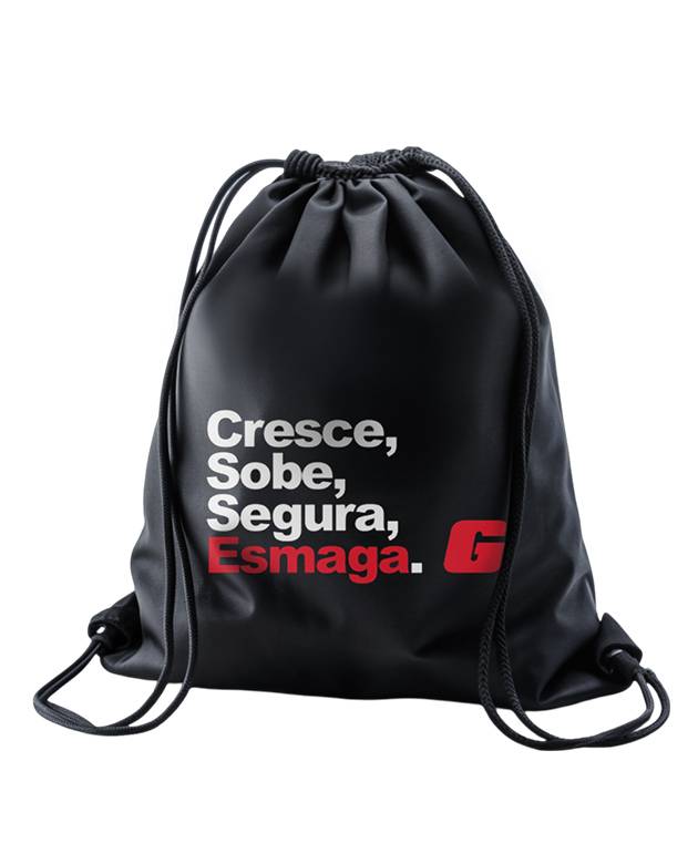 Sacola Tipo Mochila Cresce, Sobe, Segura, Esmaga.