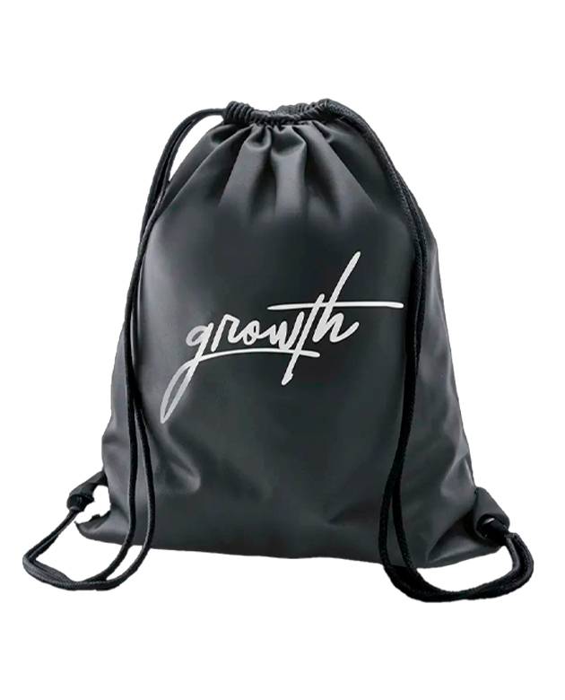 Sacola Tipo Mochila Manuscrito Cinza Grafite