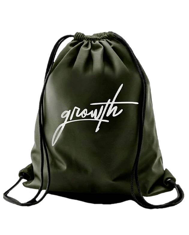 Sacola Tipo Mochila Manuscrito Verde Militar