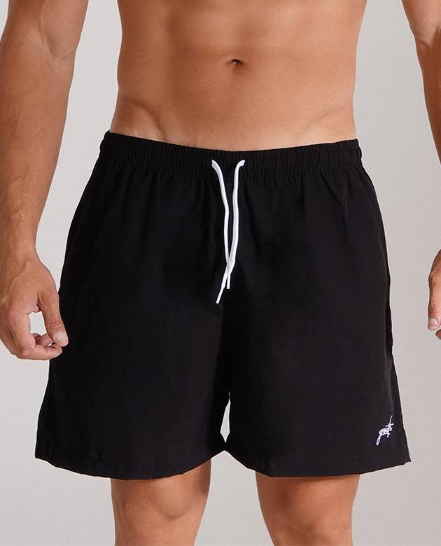 Short Banho Growth Manuscrito Preto