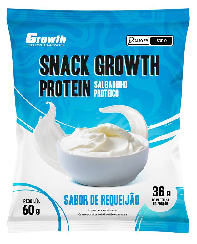 Snack Growth Protein 60g Sabor Requeijão