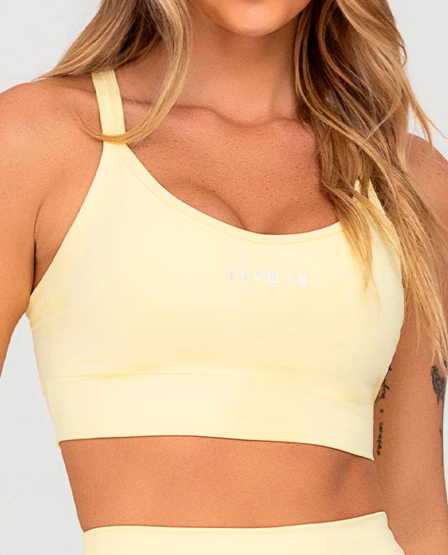 Top Growth Tiras Cruzadas Amarelo 