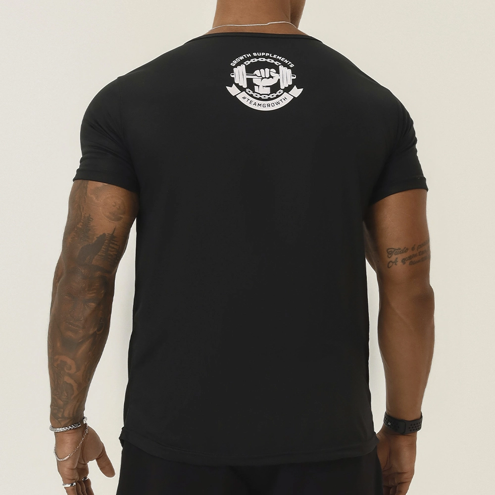 Camiseta Growth Casual Preta - Growth Supplements