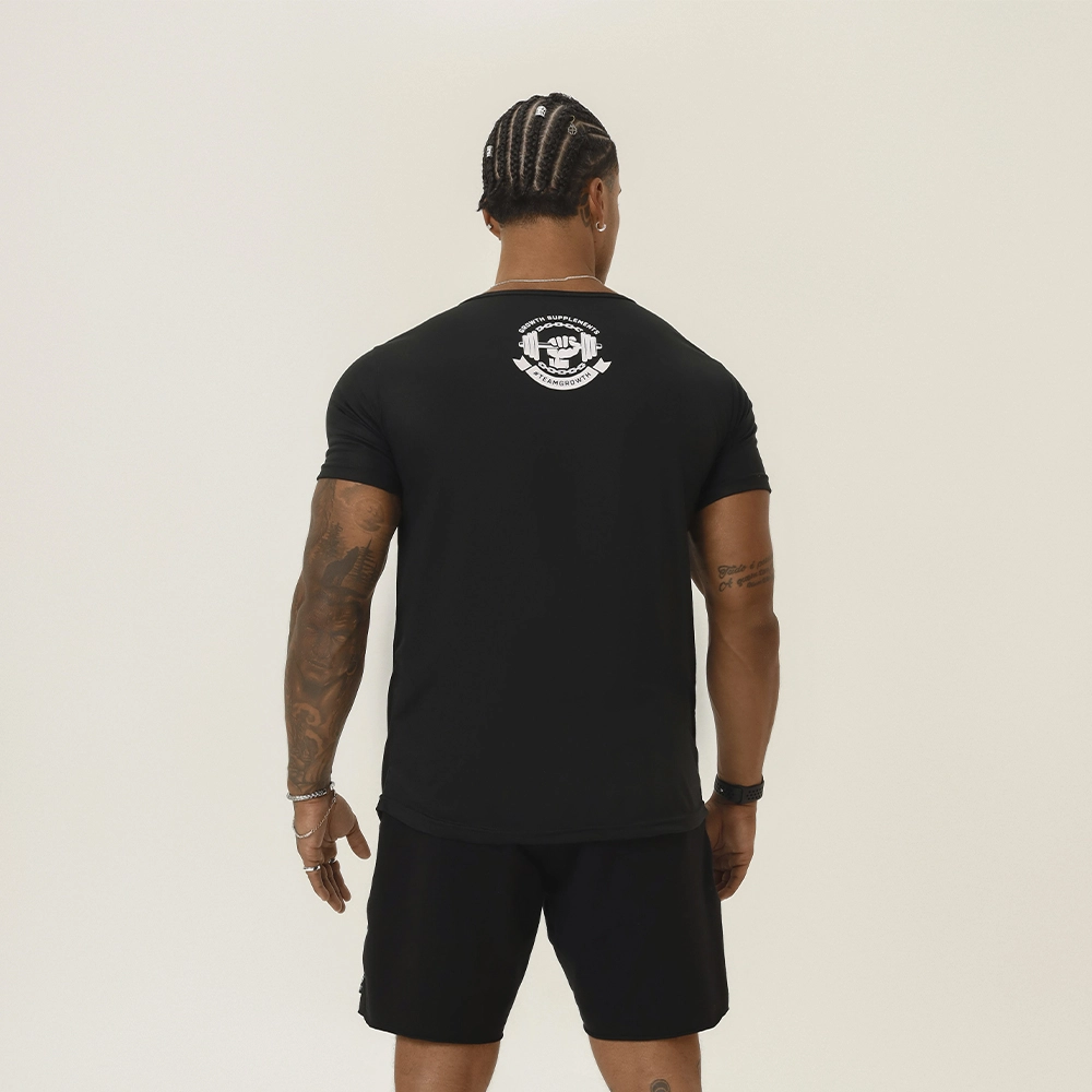 Camiseta Growth Casual Preta - Growth Supplements
