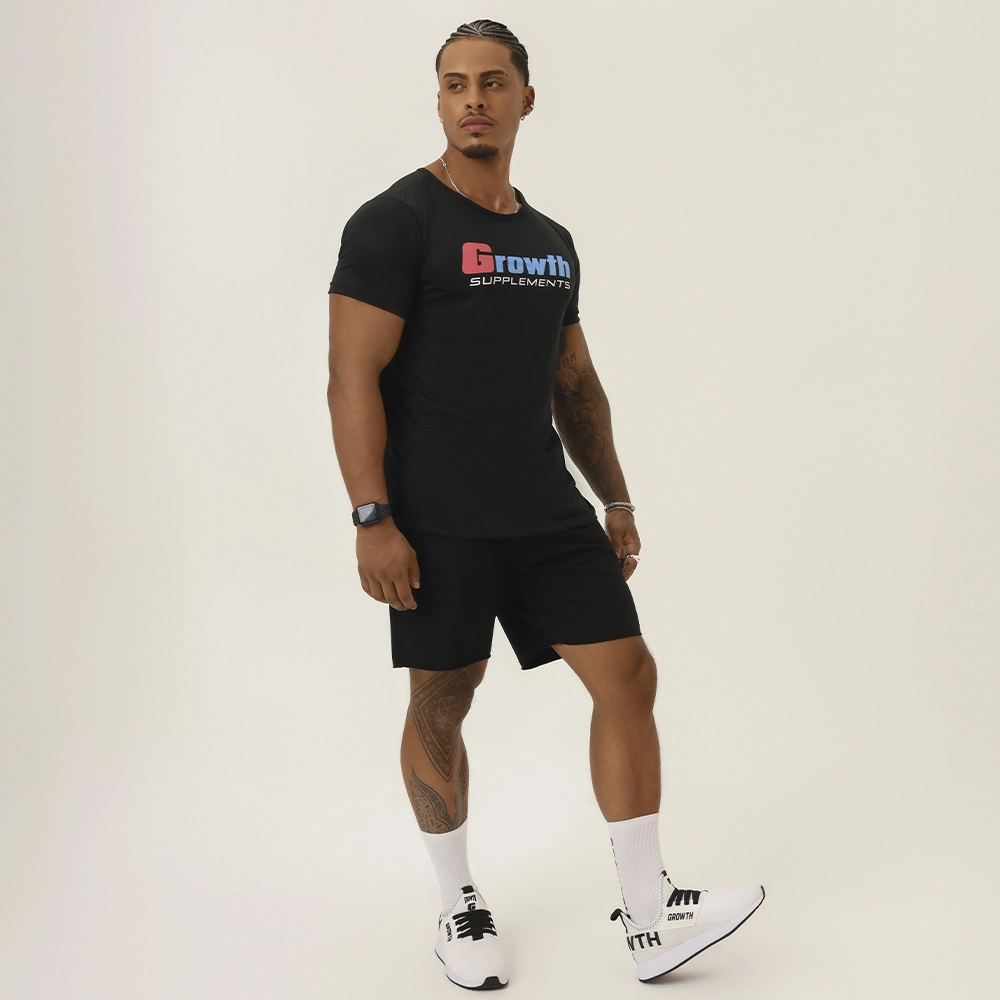 Camiseta Growth Casual Preta - Growth Supplements