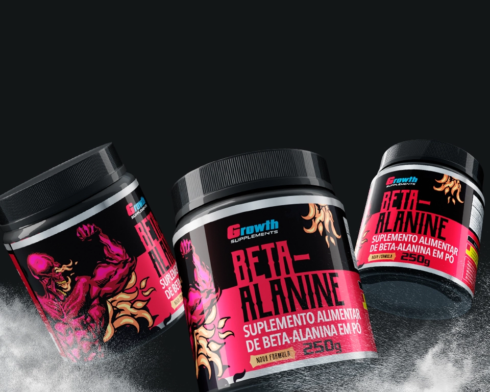 Três embalagens de Beta-Alanina Em Pó - Growth Supplements
