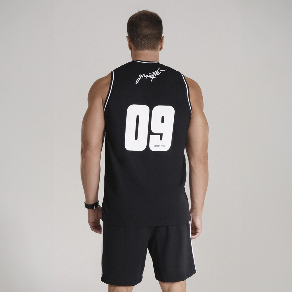 Regata Basquete Preta Logo Branco Growth Desde 2009
