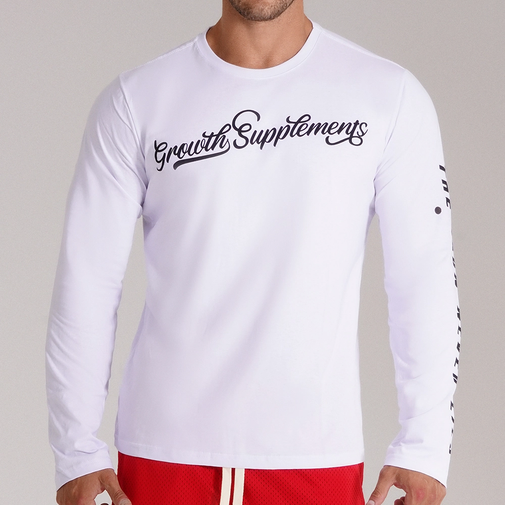 Camiseta Branca Manga Longa The Iron Never Lies - Growth Supplements