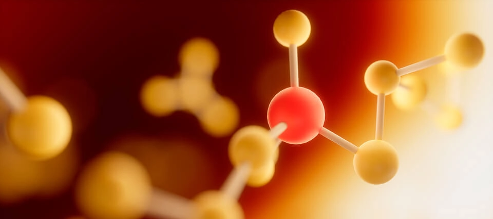 IMAGEM ILUSTRATIVA - MOLECULAS LARANJAS AVERMELHADAS