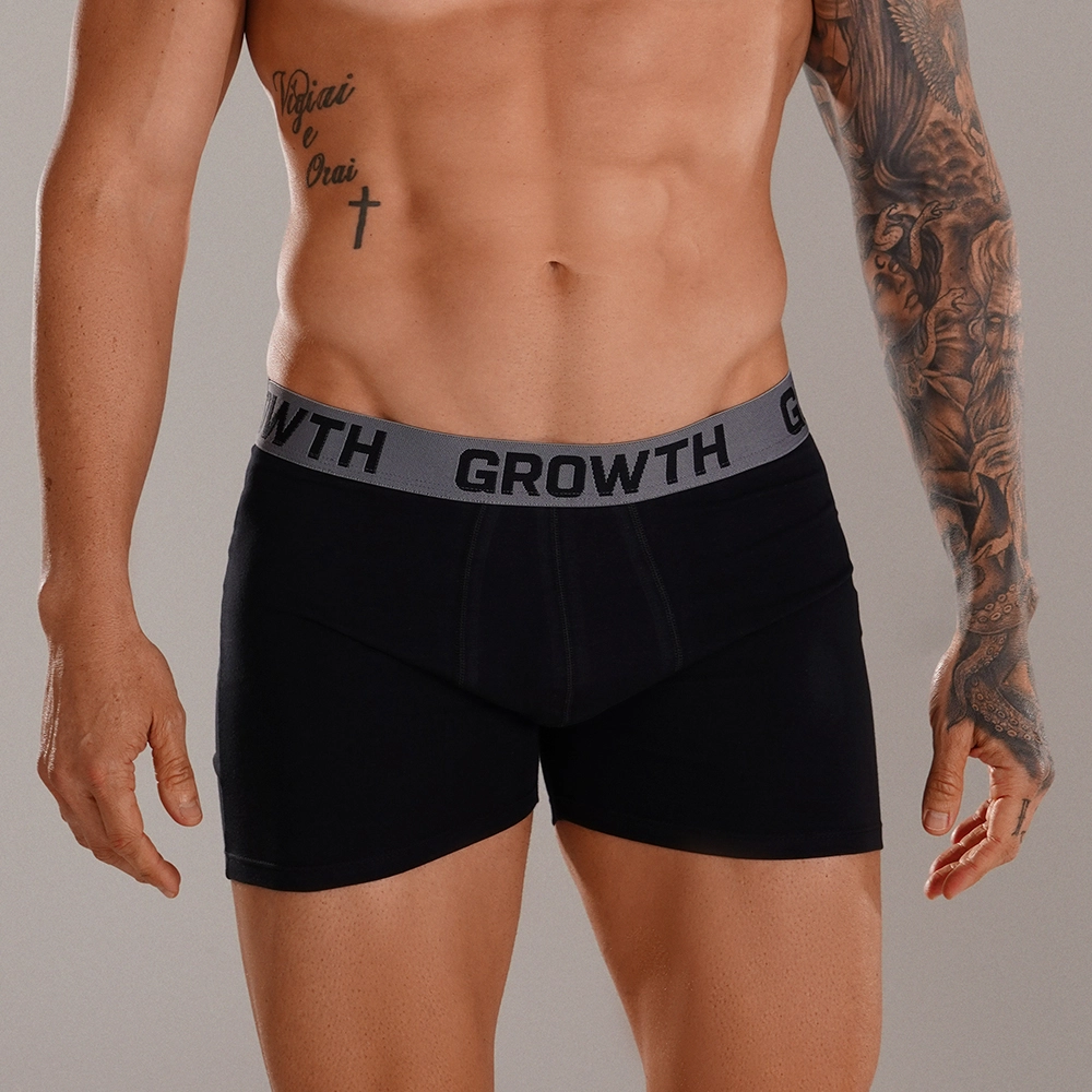 Cueca Boxer Preta Growth Premium