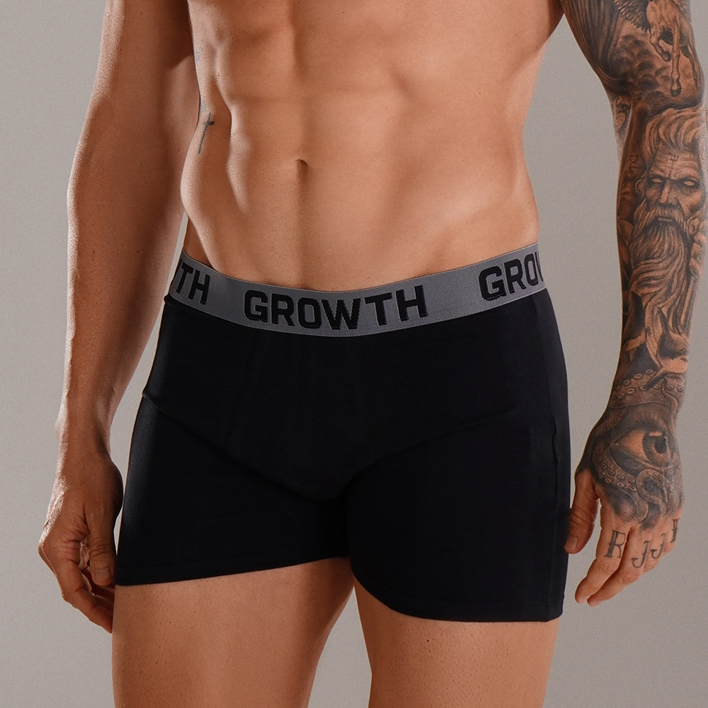 Cueca Boxer Preta Growth Premium