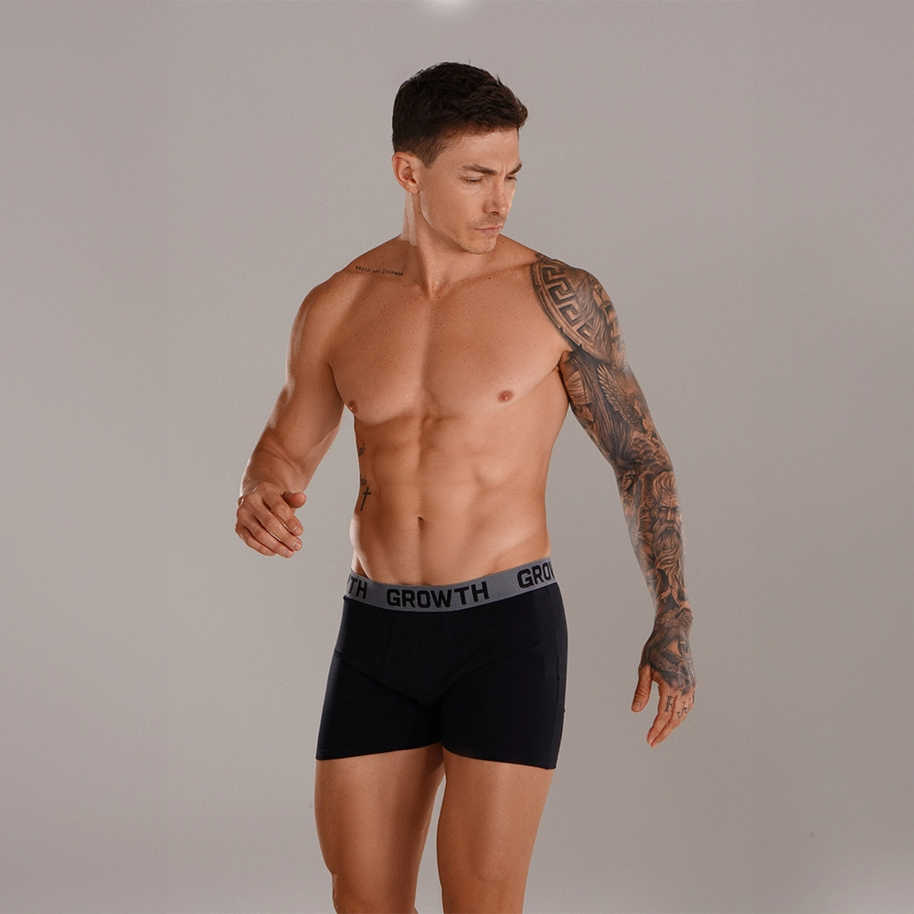 Cueca Boxer Preta Growth Premium
