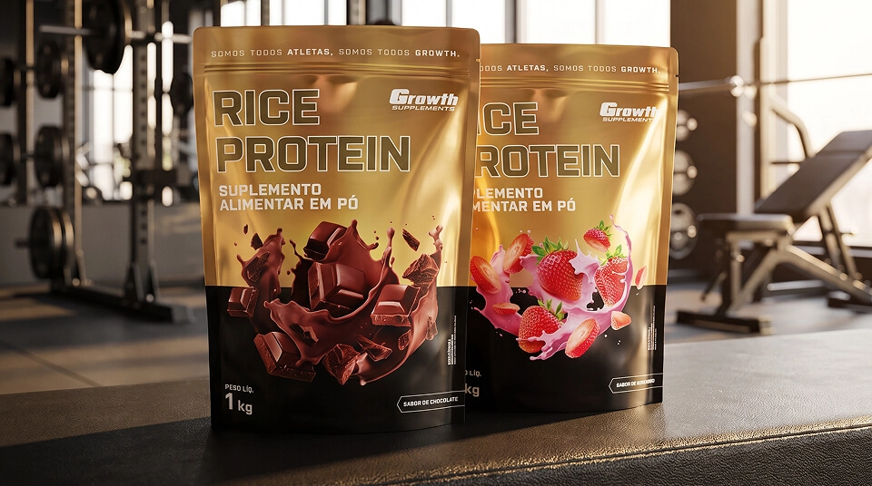 IMAGEM ILUSTRATIVA - RICE PROTEIN 1KG COM SABOR - GROWTH SUPPLEMENTS