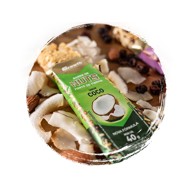 GROWTH SUPPLEMENTS - Embalagem de Barra de Nuts sabor Coco Zero