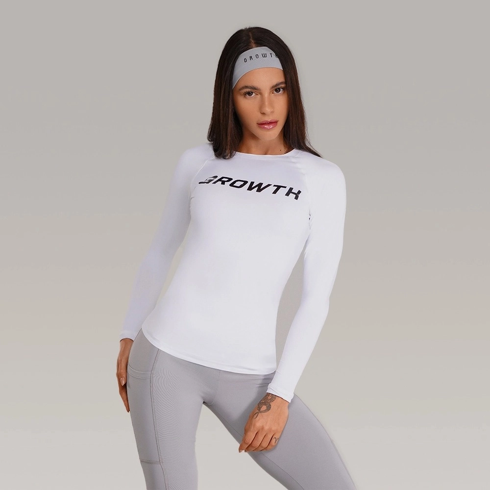Camiseta Branca Manga Longa Termica Segunda Pele Growth