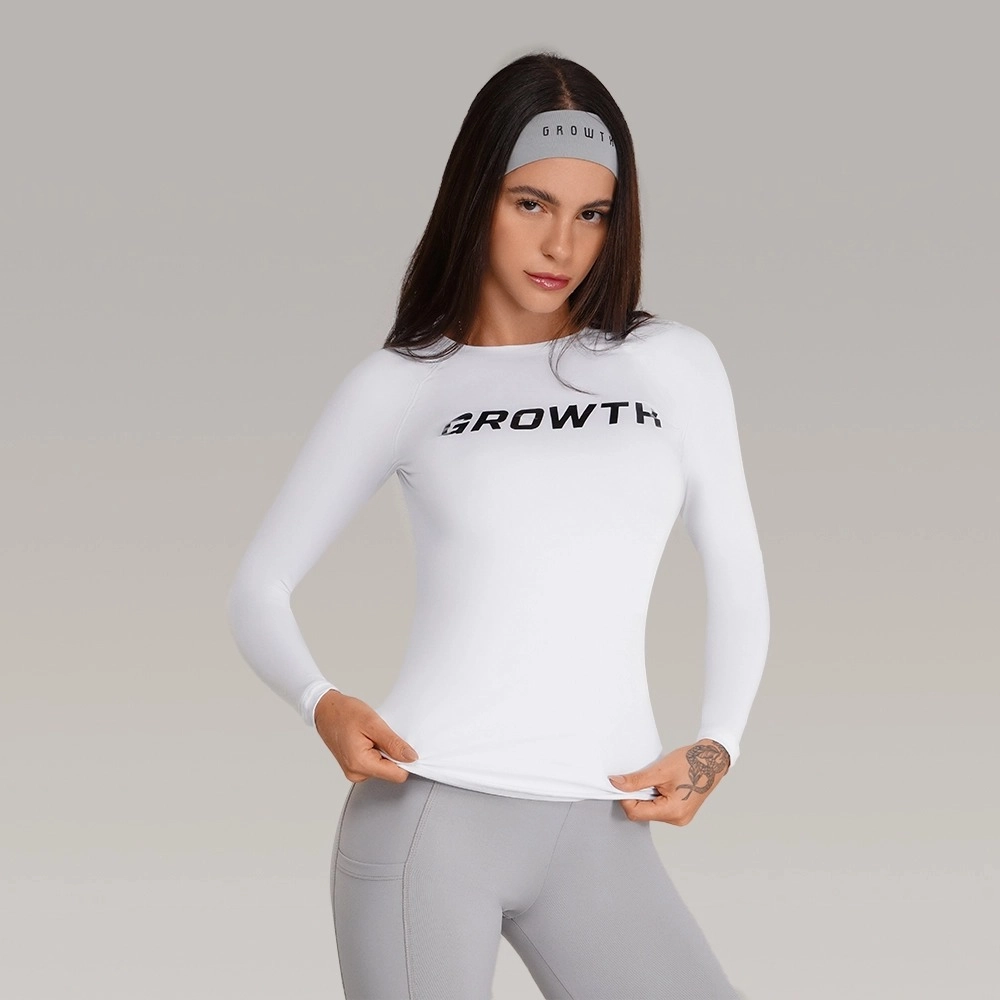 Camiseta Branca Manga Longa Termica Segunda Pele Growth