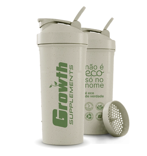 Coqueteleira Biodegradável frente e verso - Growth Supplements