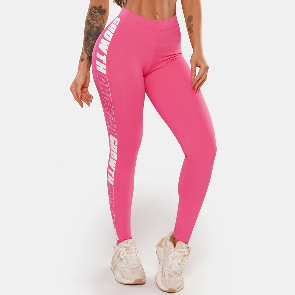 Legging Rosa Ad Recorte Logo Growth
