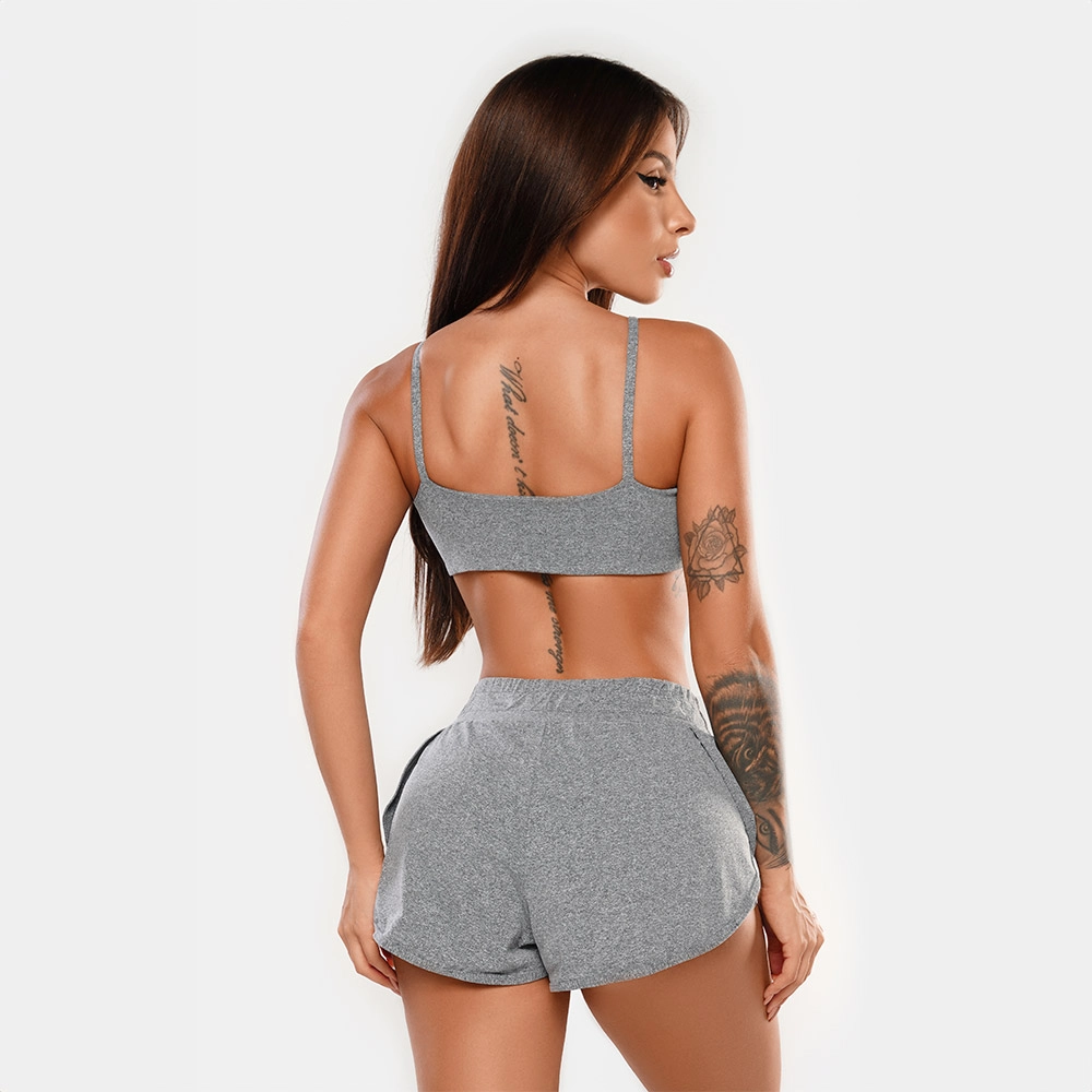 Shorts Growth Manuscrito Cinza