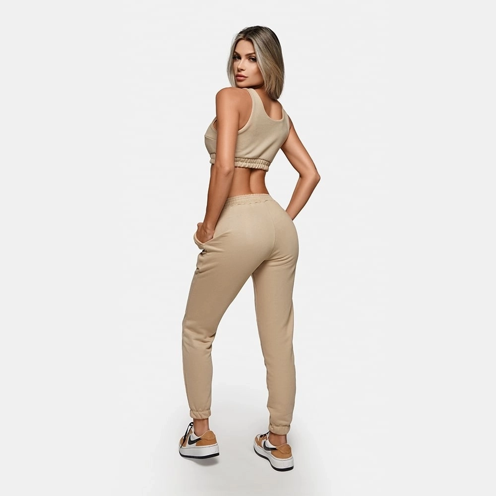 Calça Moletom Growth Athletics Bege