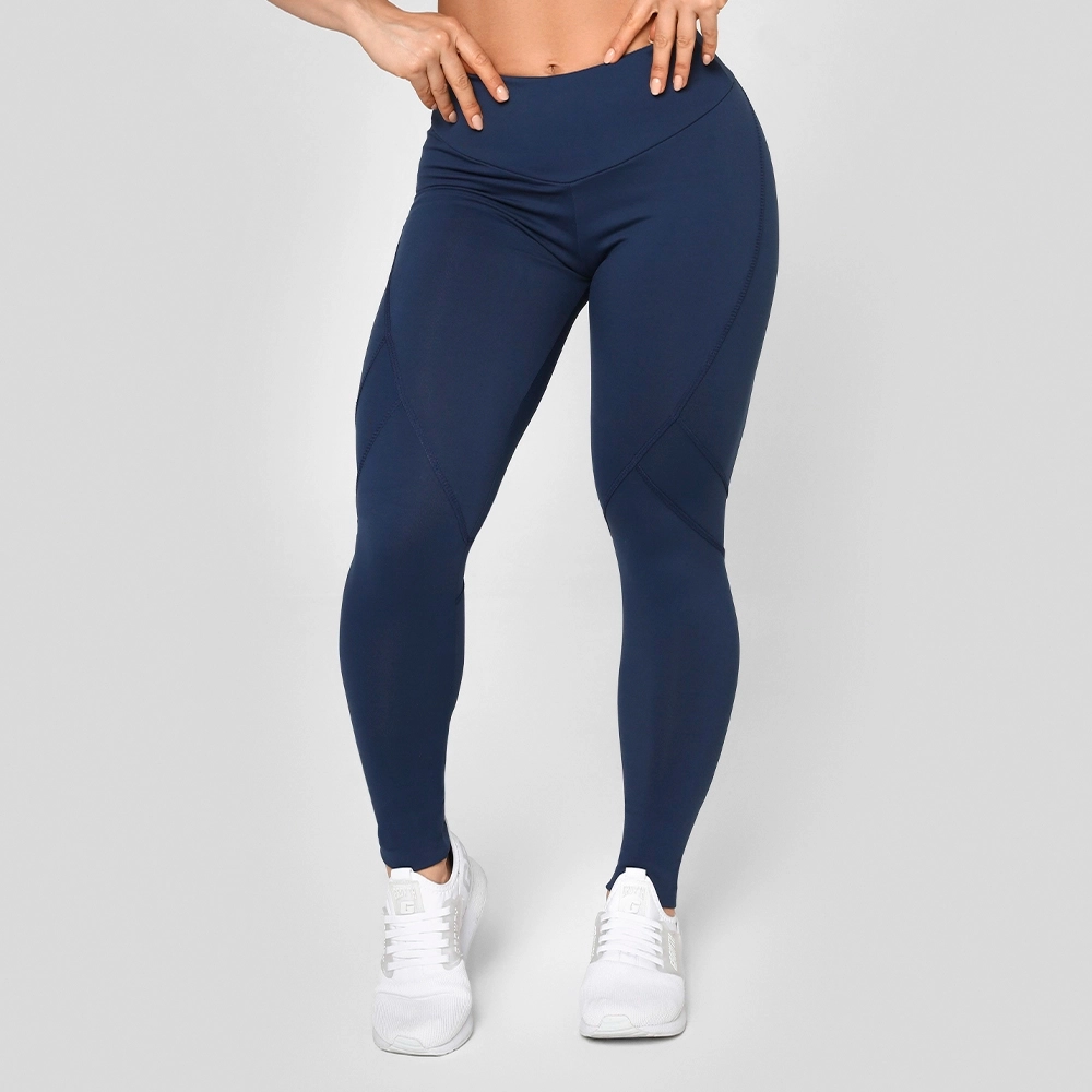 Legging Growth Cut Manuscrito Azul Marinho