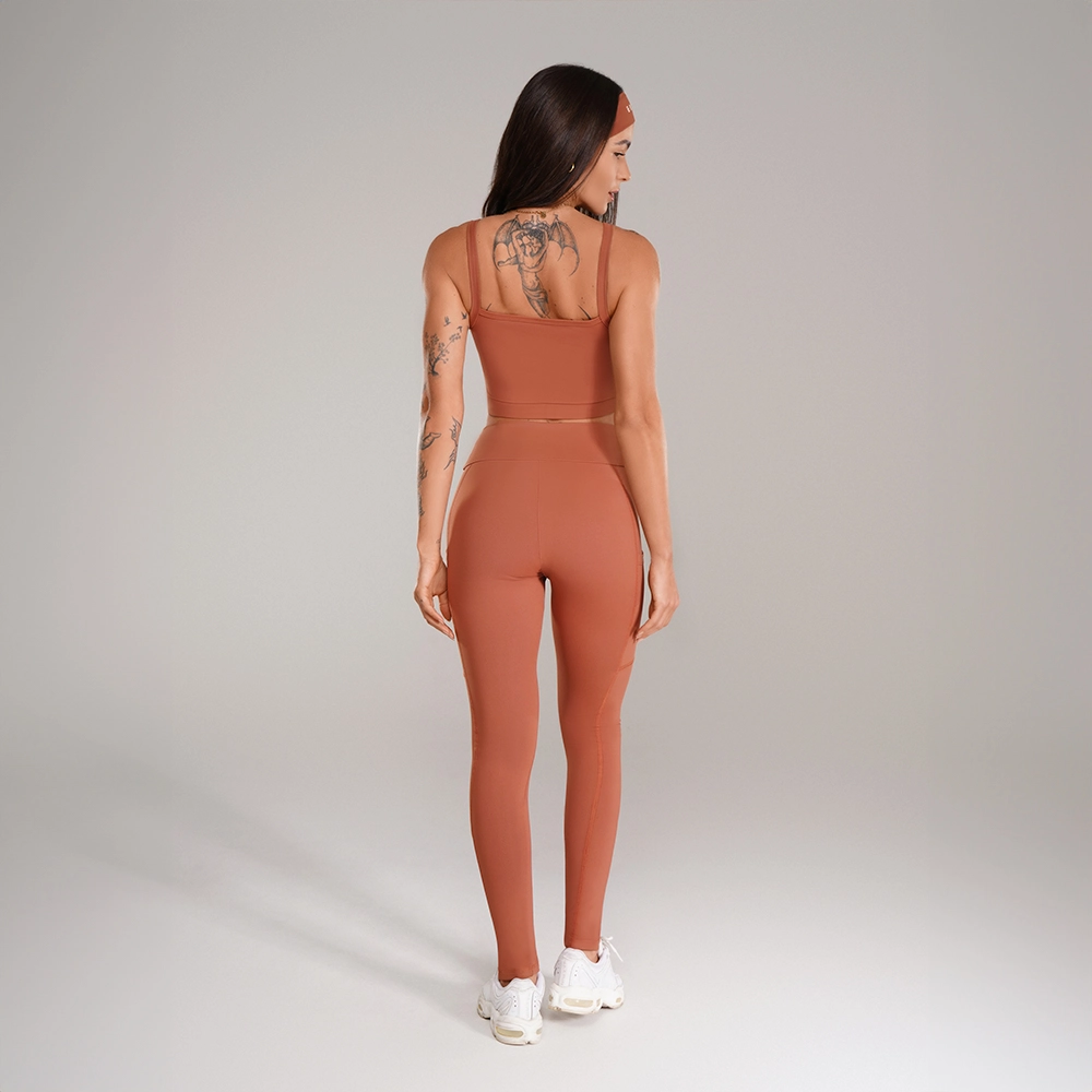 Legging Growth Beaut Marrom Cocoa