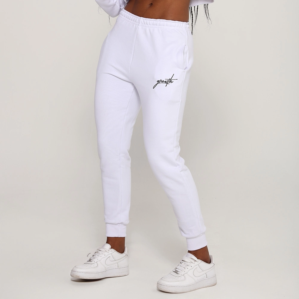 Calça Moletom Growth Manuscrito Branco