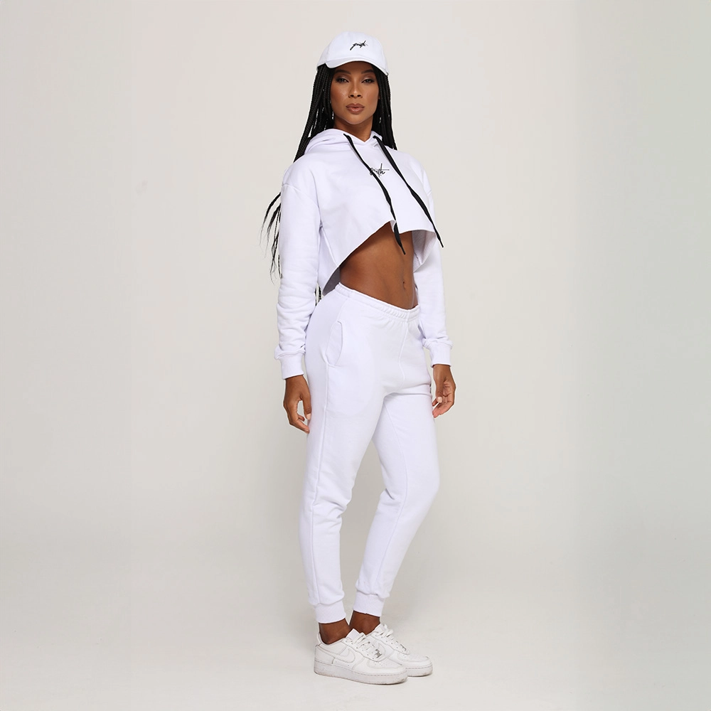 Calça Moletom Growth Manuscrito Branco