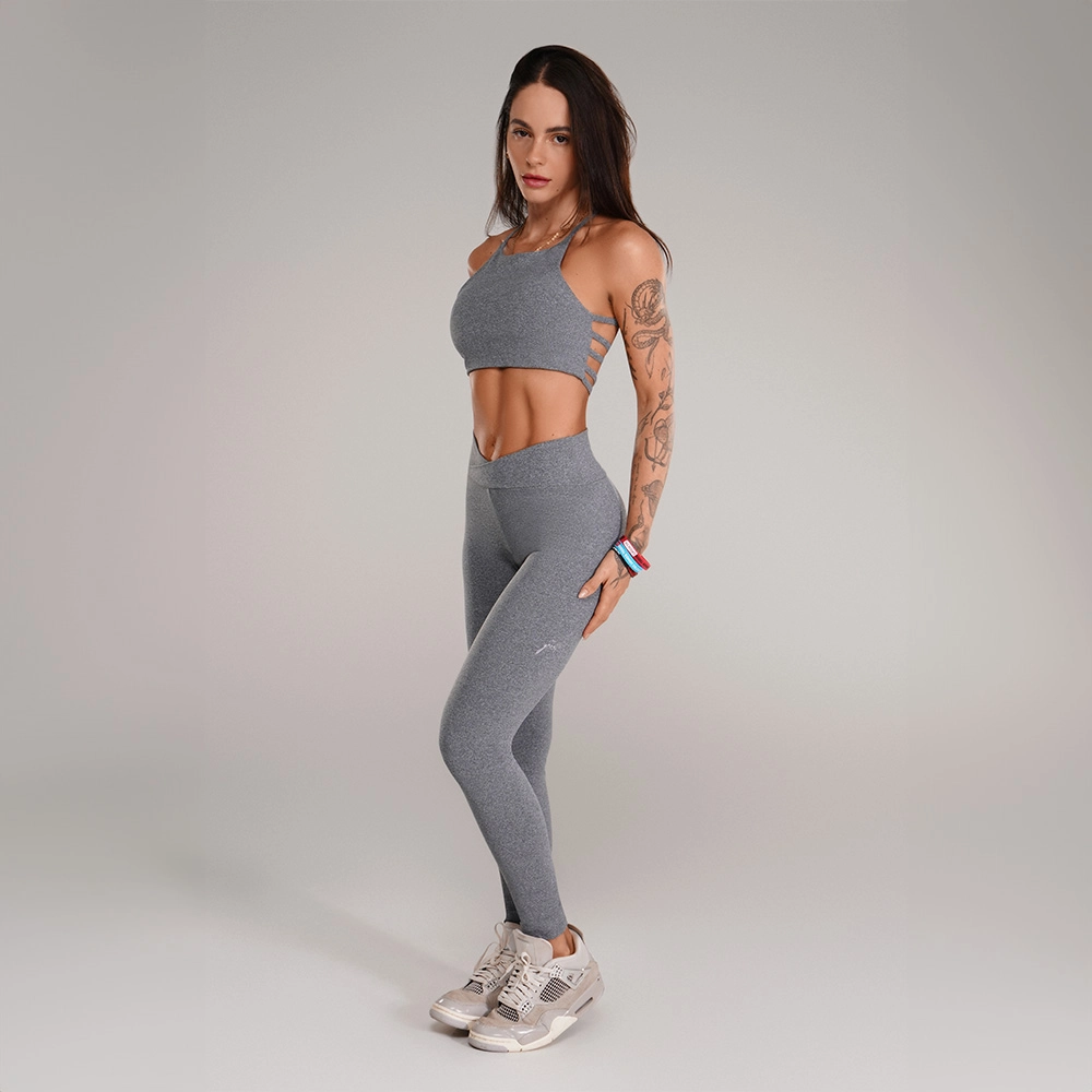 Legging Growth Ning Cinza Mescla Claro