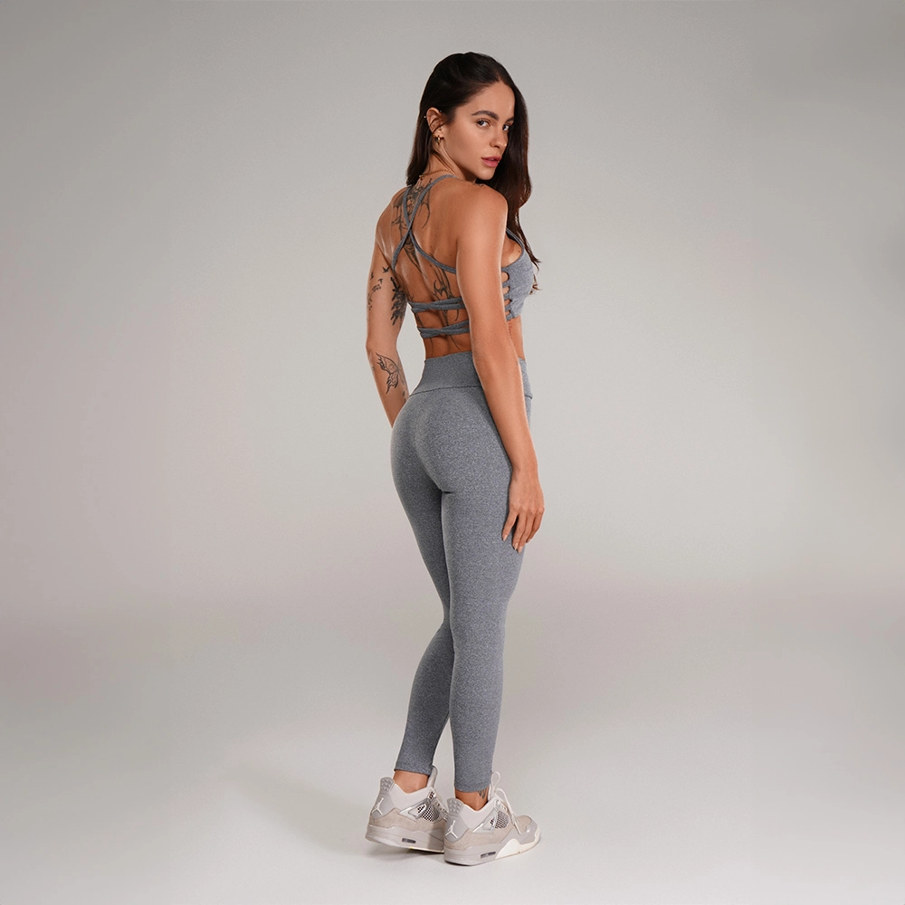 Legging Growth Ning Cinza Mescla Claro