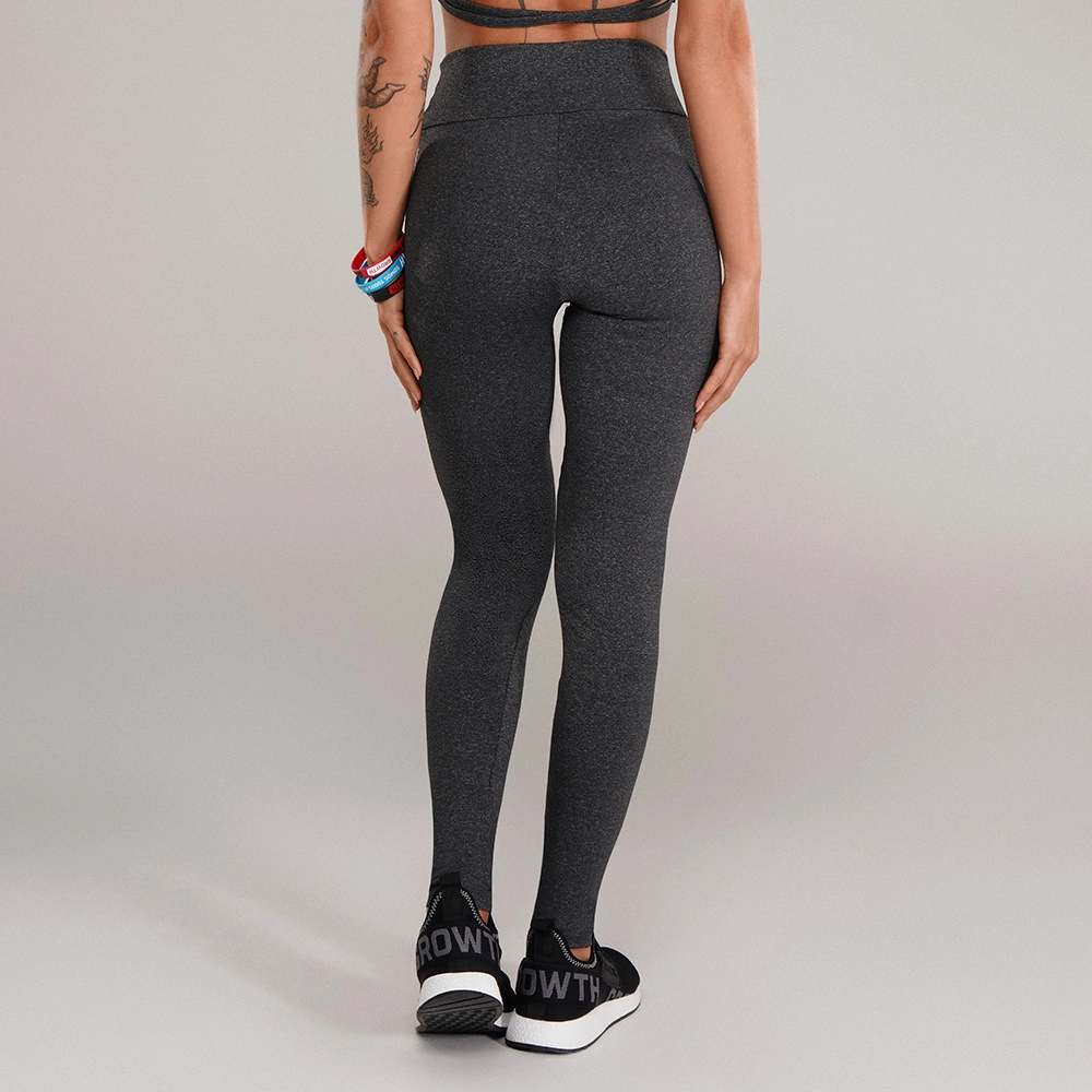 Legging Growth Ning Cinza Mescla Escuro