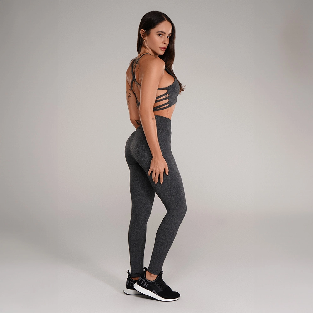 Legging Growth Ning Cinza Mescla Escuro