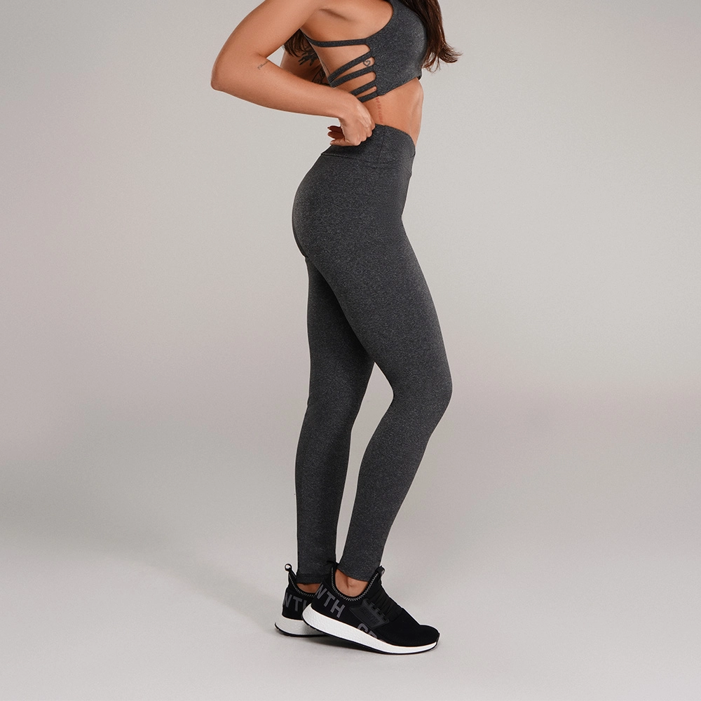 Legging Growth Ning Cinza Mescla Escuro