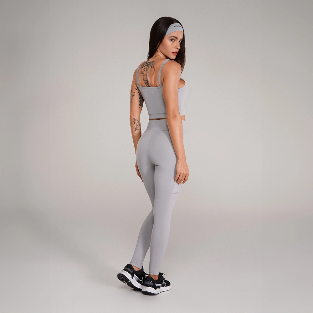 Legging Growth Beaut Cinza Glitter