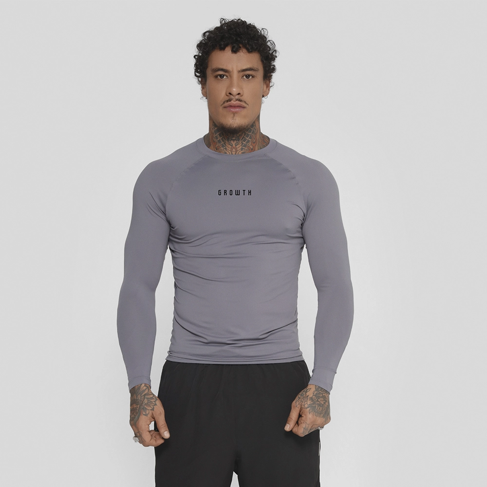 Camiseta Termica Manga Longa Growth Under Cinza