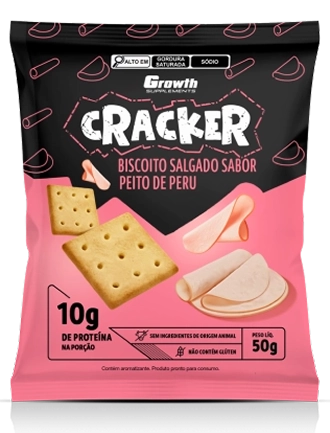 Foto do produto CRACKER BISCOITO SALGADO 50G SABOR PEITO DE PERU