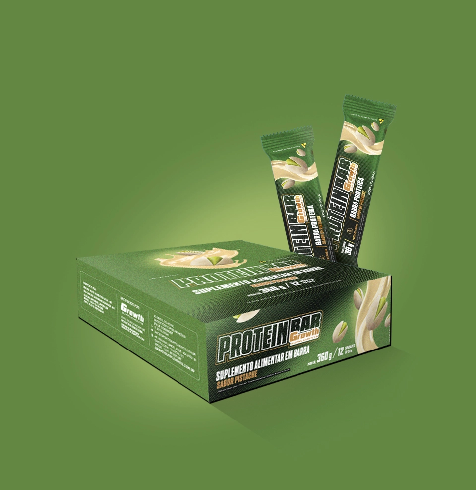 Caixas de protein bar - Growth Supplements