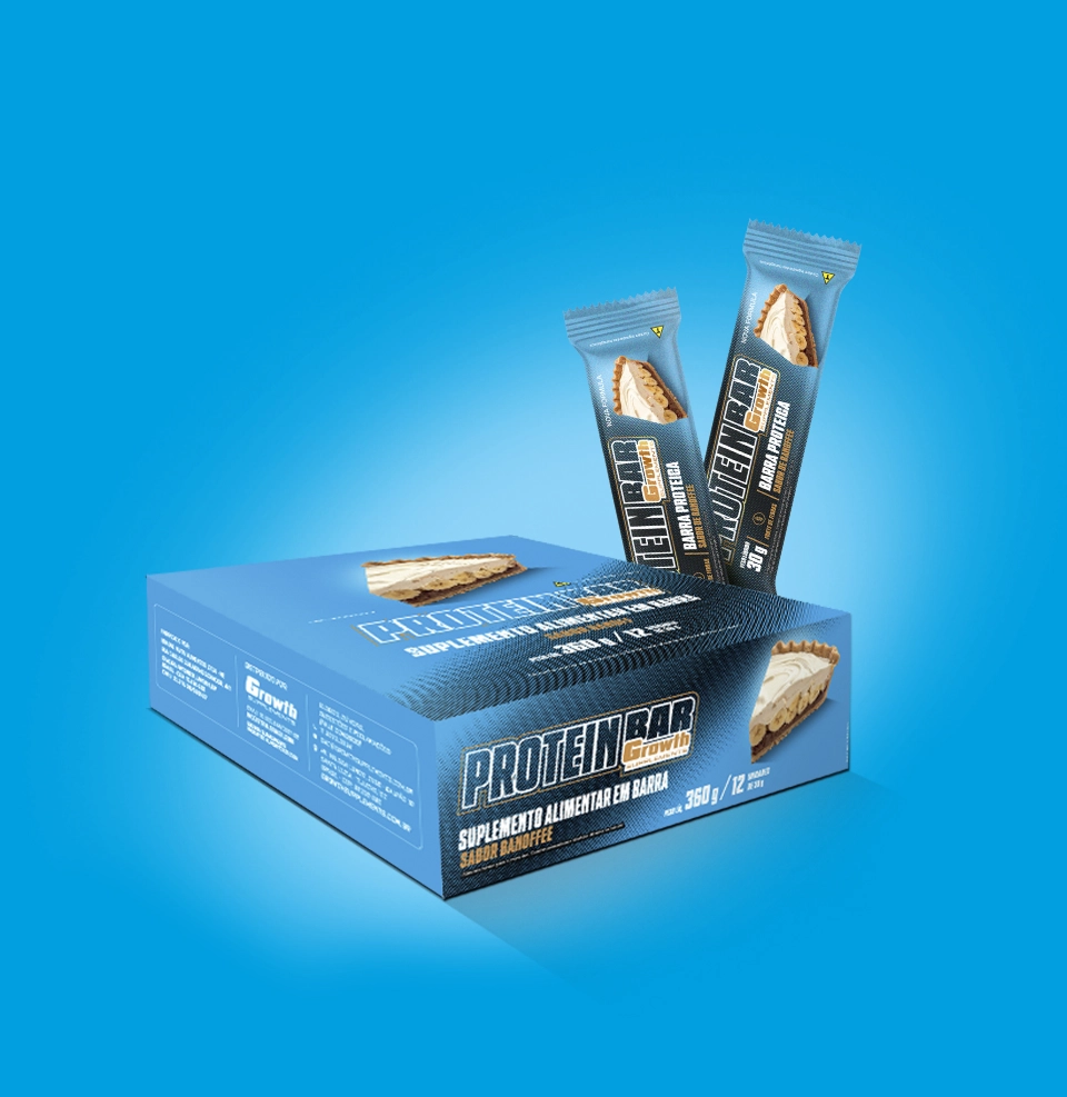 Caixas de protein bar - Growth Supplements
