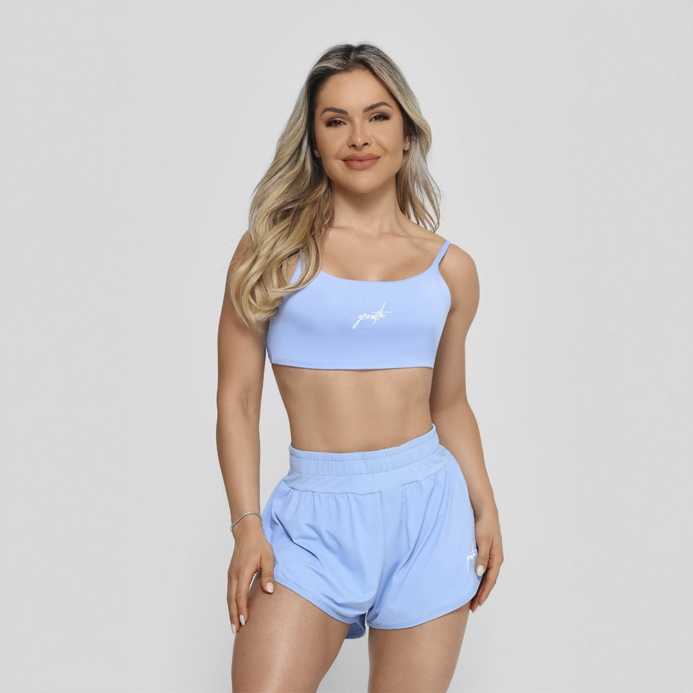 Shorts Duplo Growth Manuscrito Azul Bebe