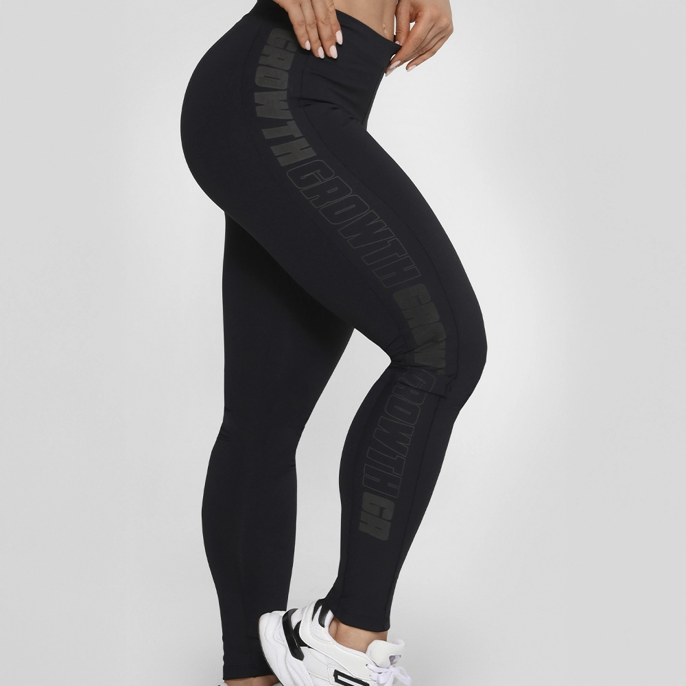 Legging All Black Ad Recorte Logo Growth