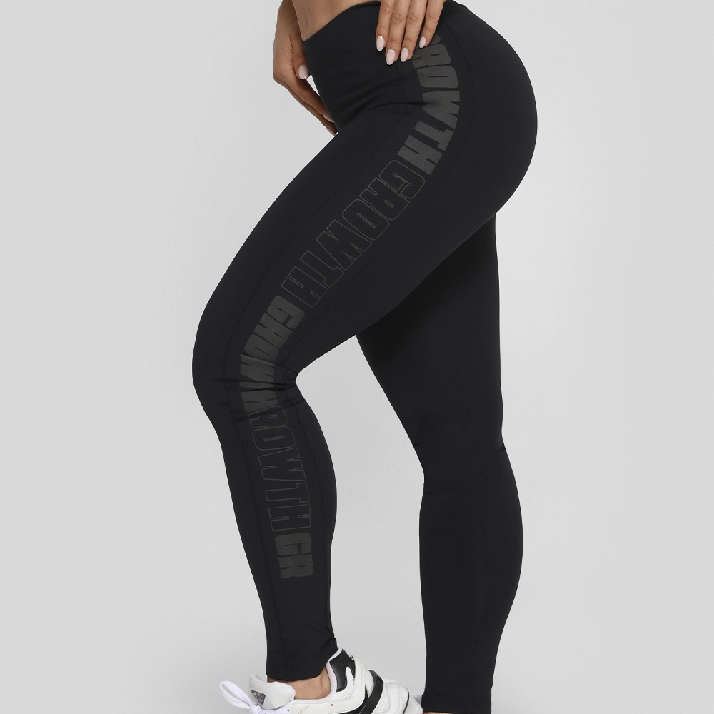 Legging All Black Ad Recorte Logo Growth
