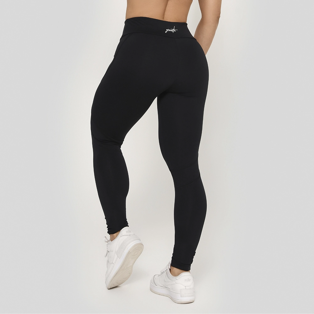 Legging Growth Cut Manuscrito Preto