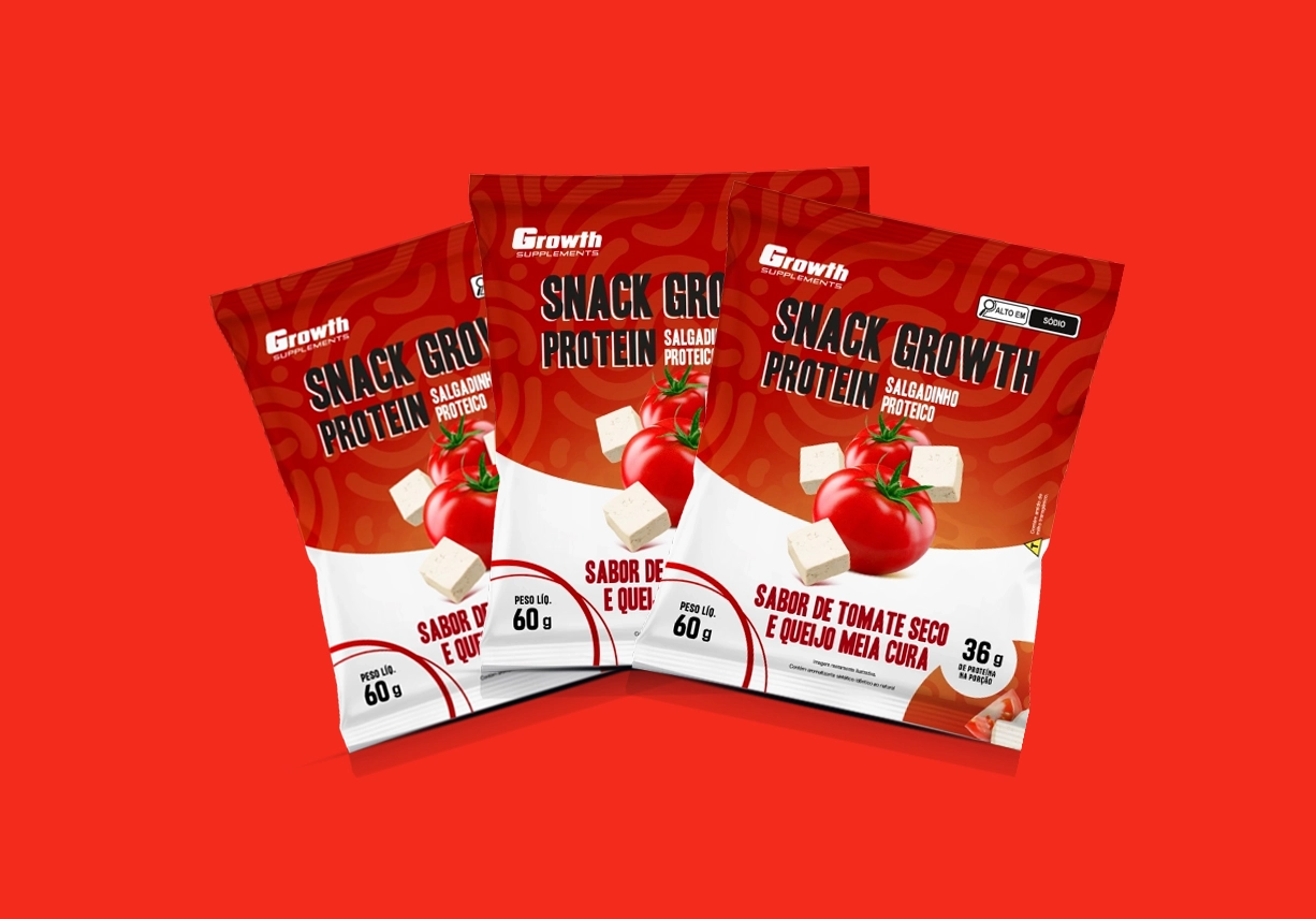 GROWTH SUPPLEMENTS - Embalagens de Snack sabor Requeijão