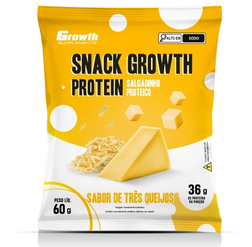 Foto do produto SNACK GROWTH PROTEIN 60G SABOR TRÊS QUEIJOS