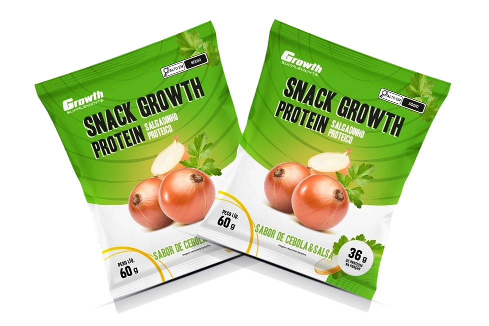 GROWTH SUPPLEMENTS - Embalagens de Snack sabor Cebola e Salsa