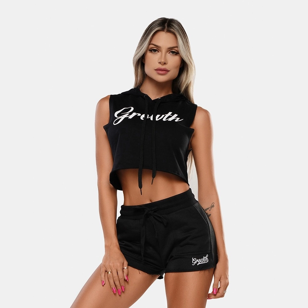 Cropped Moletinho Growth Fine Preto